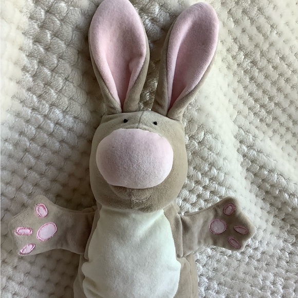 MANHATTAN TOY Plush Bunny Rabbit Hand Puppet Stuffed Animal Toy - Picture 3 of 11